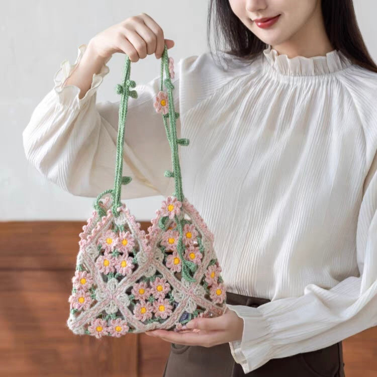 Kit de crochet para bolso de margaritas